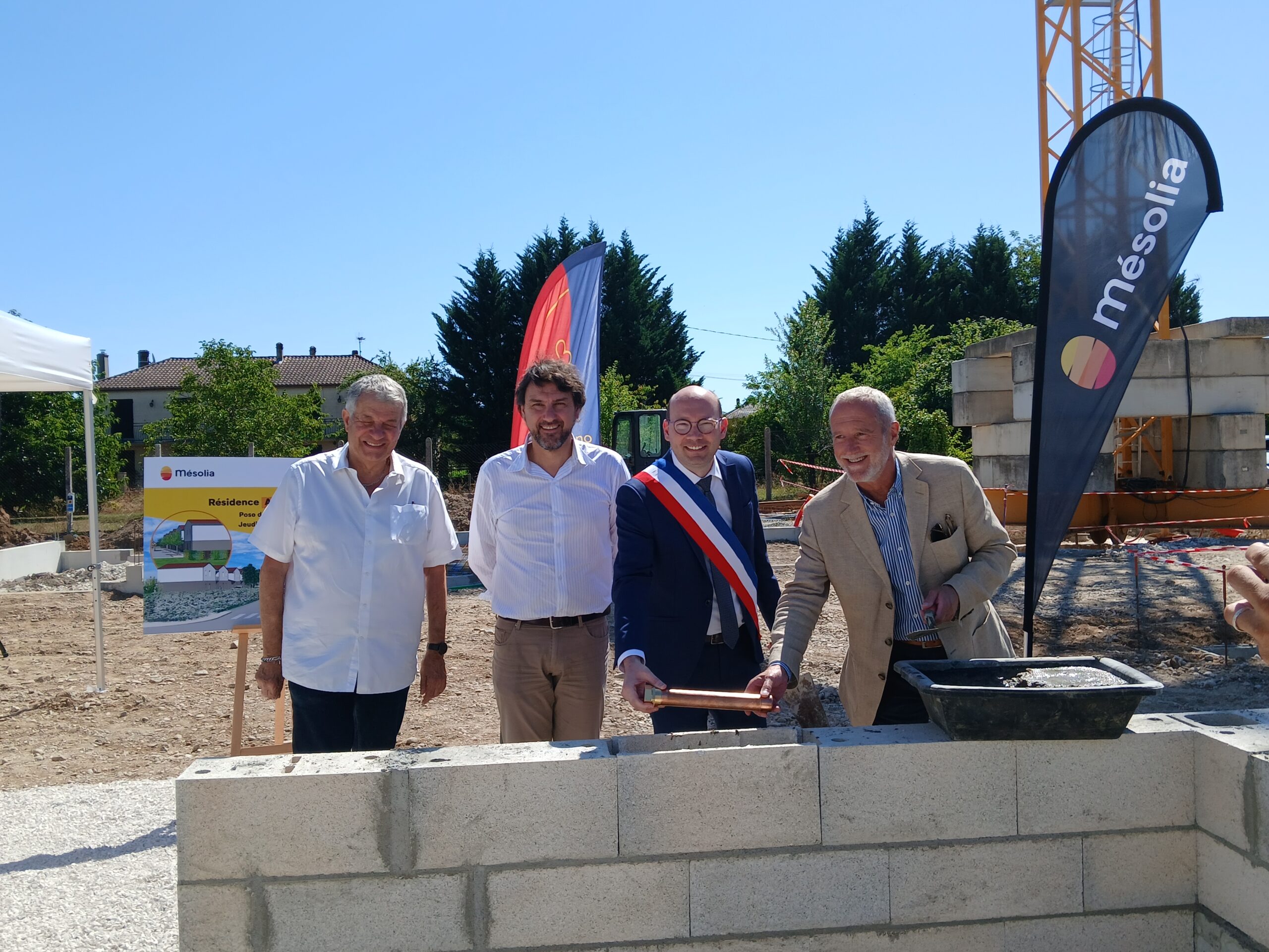 Pose de la première pierre - Résidence Aristide Briand à Bergerac